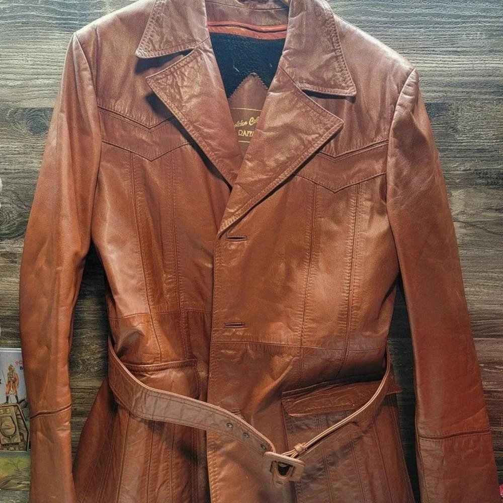 Vintage Leather Lined Jacket by Raffaelo Sz L